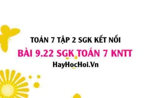 Bài 9.22 SGK Toán 7 Tập 2 Kết nối tri thức